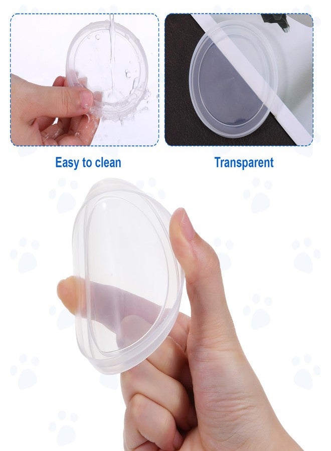Ajcotahm 8 PCS Dog Food Can Covers Lids, 75 mm Reusable Pet Food Can Covers, Plastic Transparent Tight Seal Lids for Dog Cat Foods Saver for Canned Goods - Image 3
